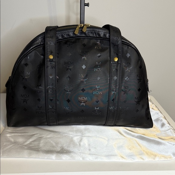 MCM Black Tote with Gold Details with COA - Picture 6 of 12